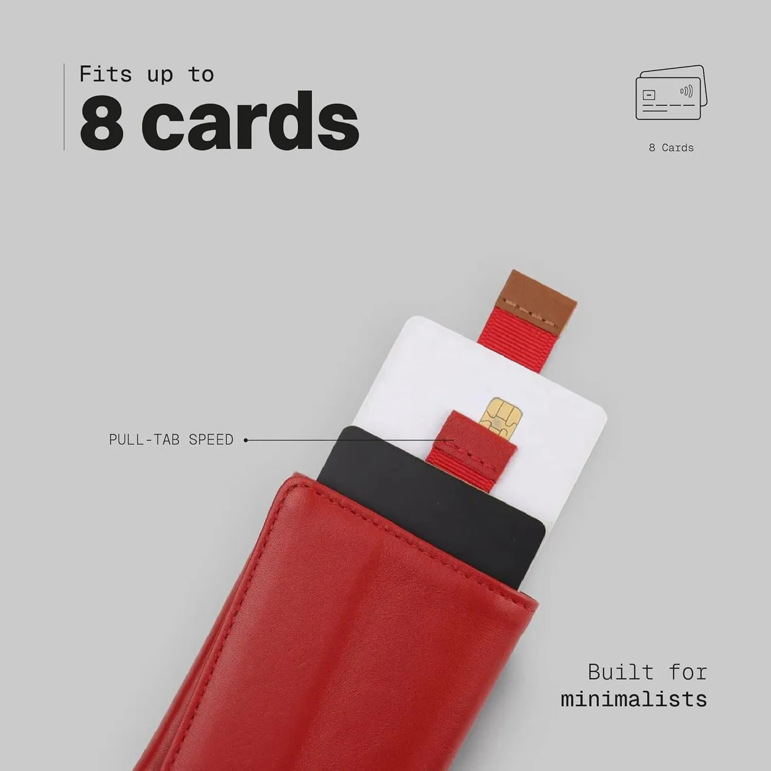 The Frenchie Co. Speed Wallet Mini, Ultra-Slim RFID Blocking Card Holder, Minimalist Front Pocket Wallet for Men & Women, Made of Full-Grain Italian Leather