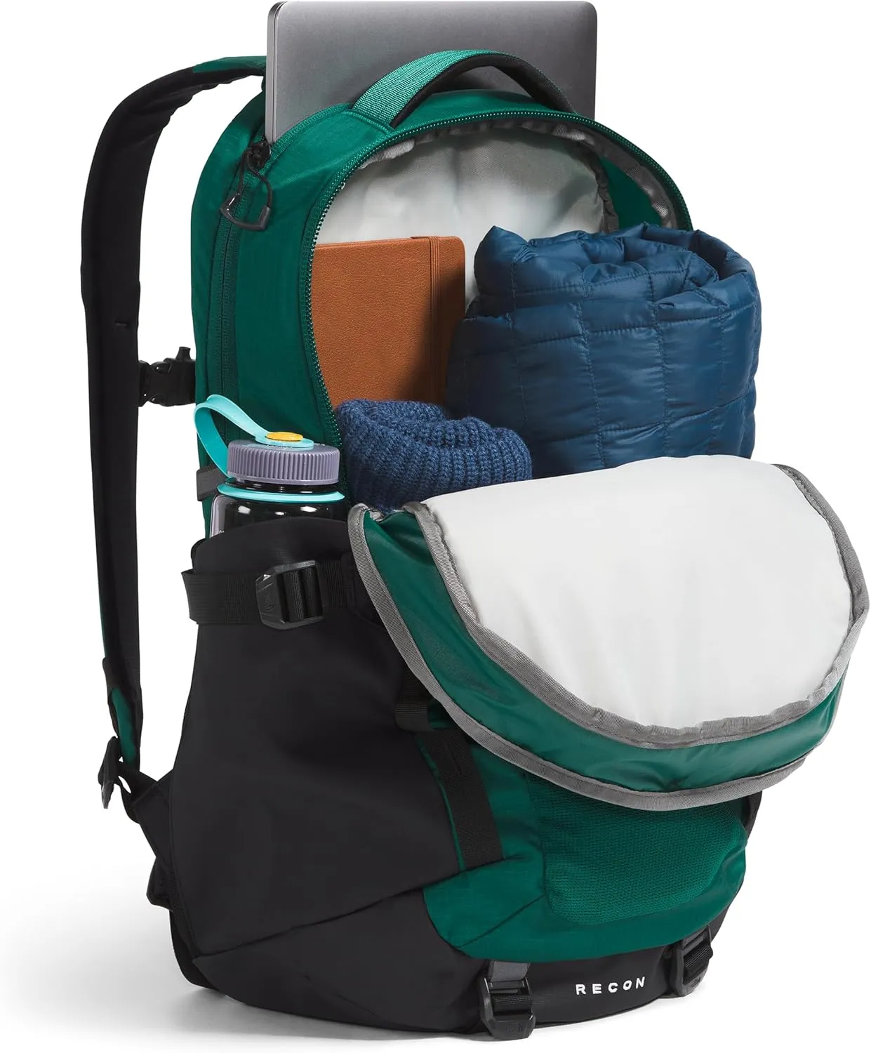 THE NORTH FACE Recon Everyday Laptop Backpack, Evergreen/TNF Black, One Size
