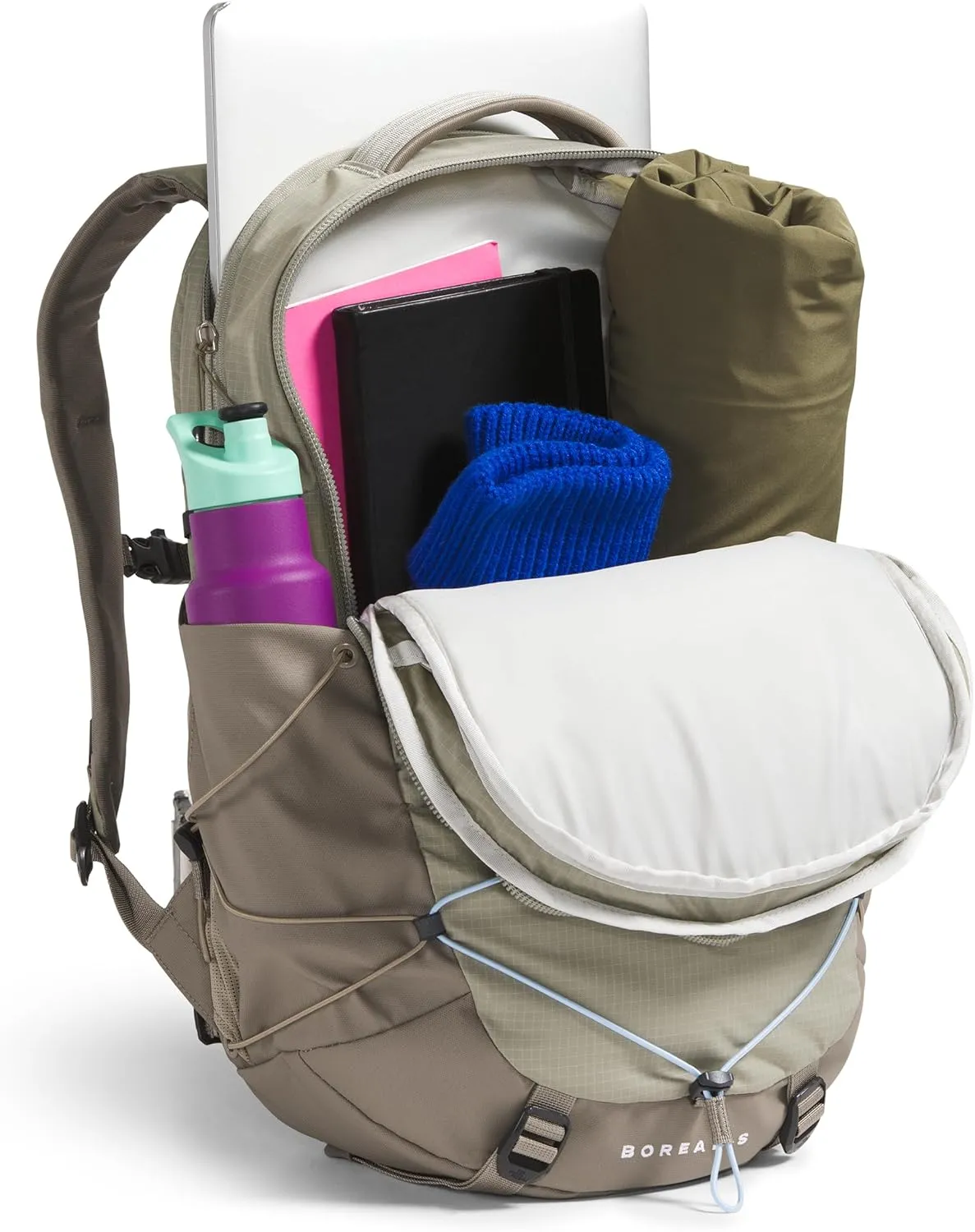 THE NORTH FACE Women's Borealis Commuter Laptop Backpack, Clay Grey/Cavern Grey, One Size