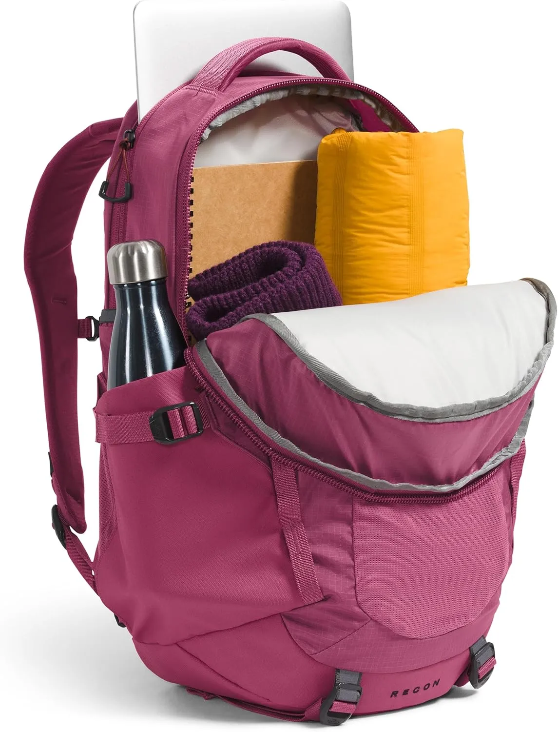 THE NORTH FACE Women's Recon Everyday Laptop Backpack - PFAS Free, Cyber Berry/Sumac, One Size