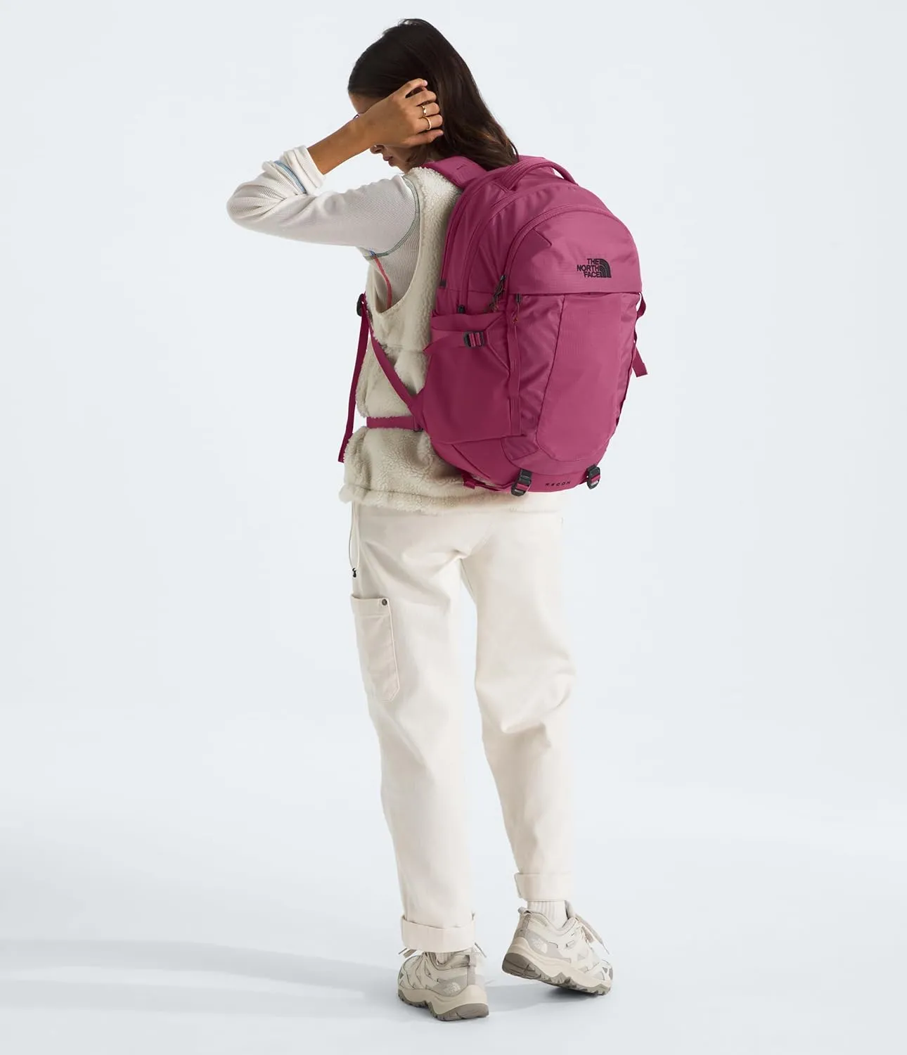THE NORTH FACE Women's Recon Everyday Laptop Backpack - PFAS Free, Cyber Berry/Sumac, One Size