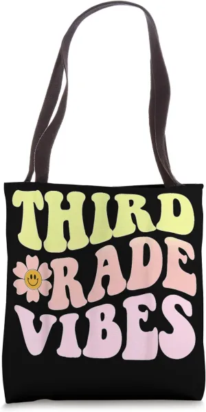 Third Grade Vibes 3rd Grade Team Retro 1st Day of School Tote Bag