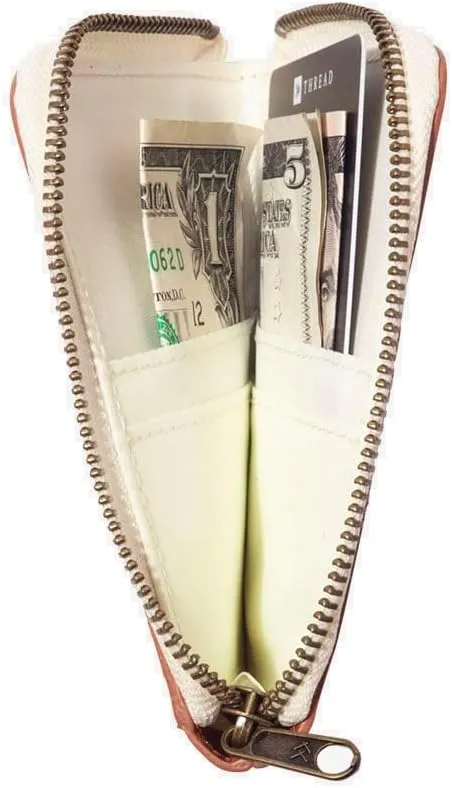 Thread Wallets RFID Blocking Leather Zip Wallet with Card Holder for Men and Women (Emmeline)