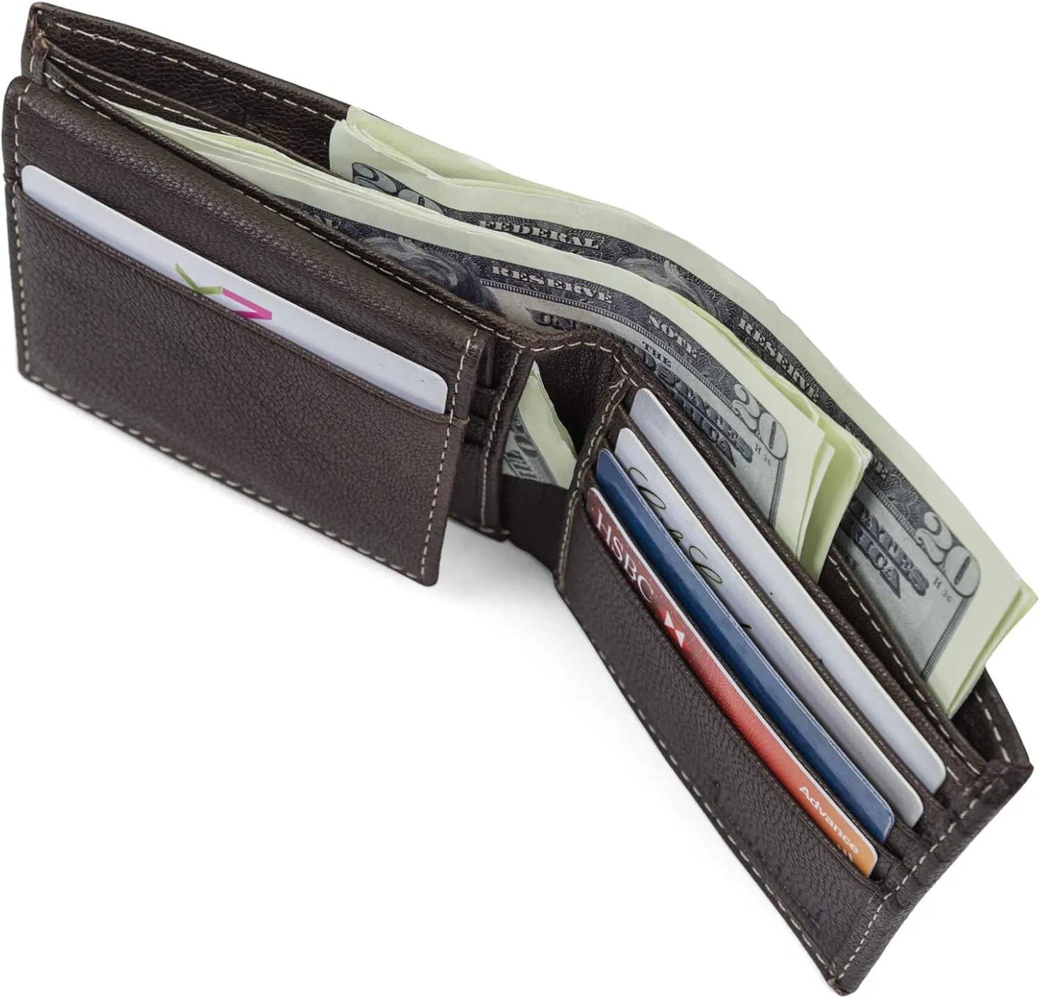 Timberland Men's Leather Passcase Security RFID Wallet, Dark Brown, One Size
