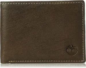 Timberland Men's Leather Passcase Security RFID Wallet, Dark Brown, One Size