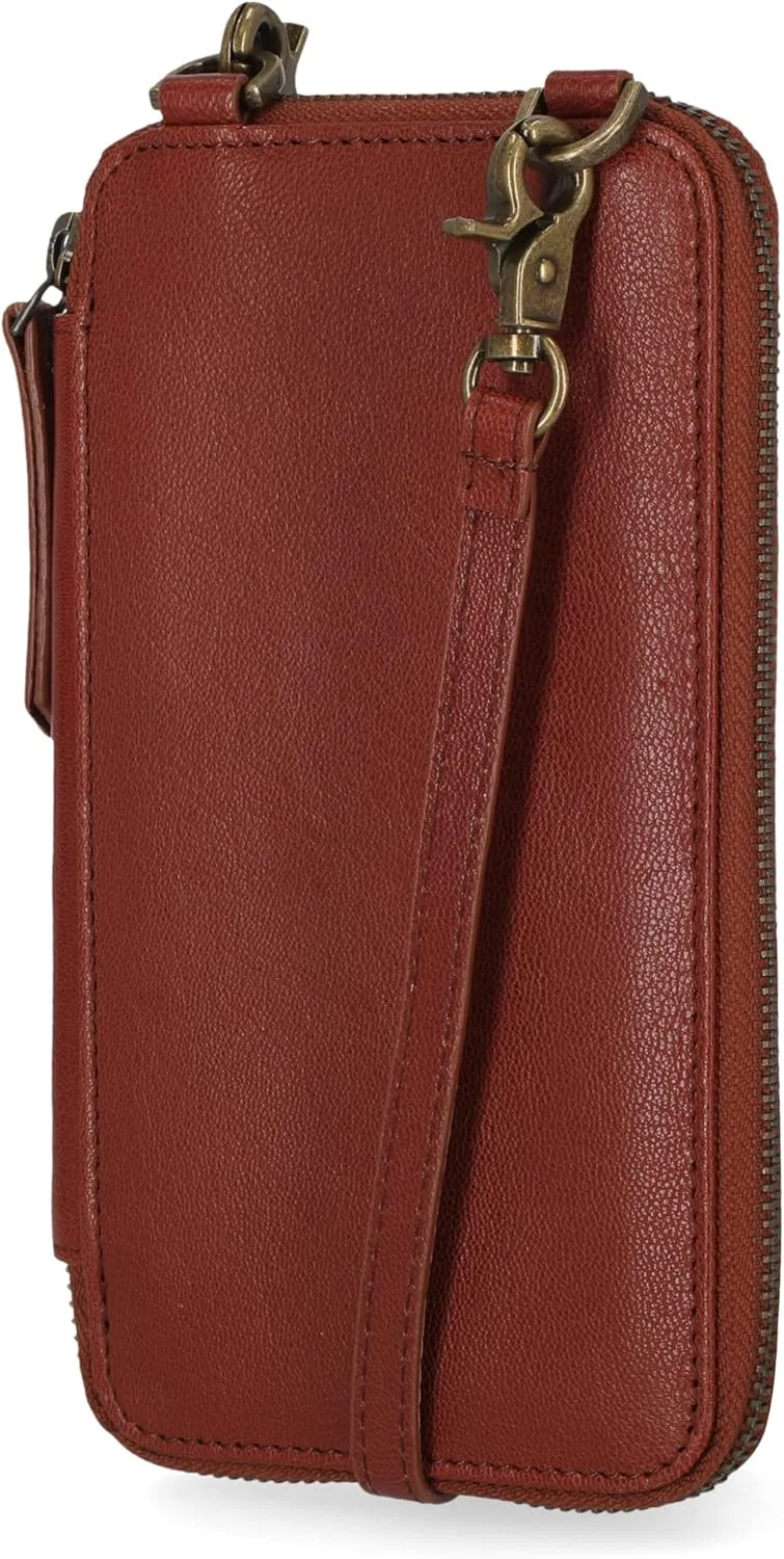 Timberland Women's RFID Leather Phone Crossbody Wallet Bag
