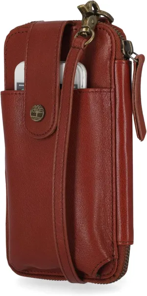 Timberland Women's RFID Leather Phone Crossbody Wallet Bag