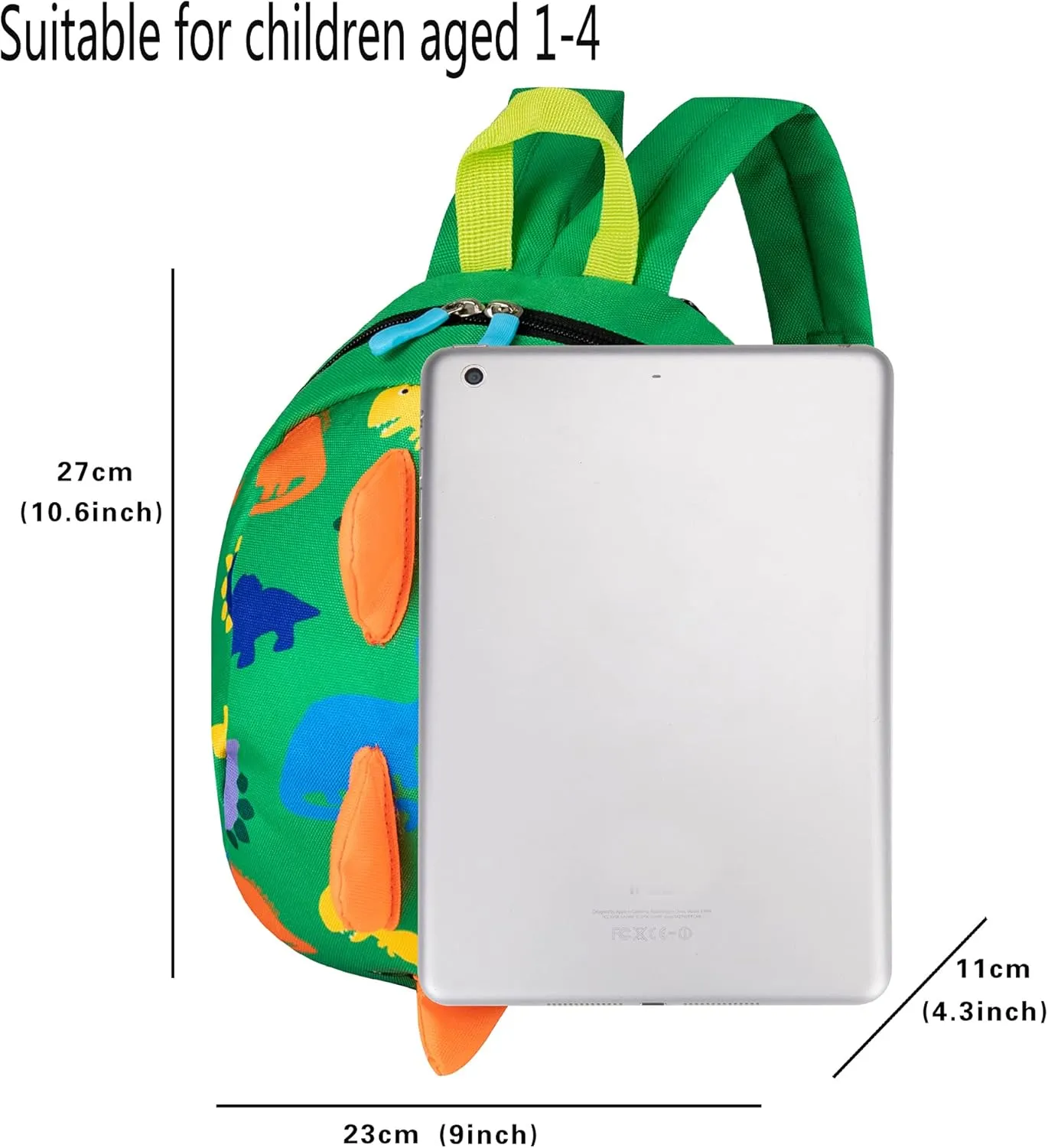 Toddler kids Dinosaur Backpack Book Bags with Safety Leash for Boys Girls