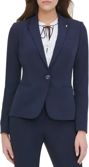 Tommy Hilfiger Women's Blazer – Business Jacket with Flattering Fit and Single-Button Closure