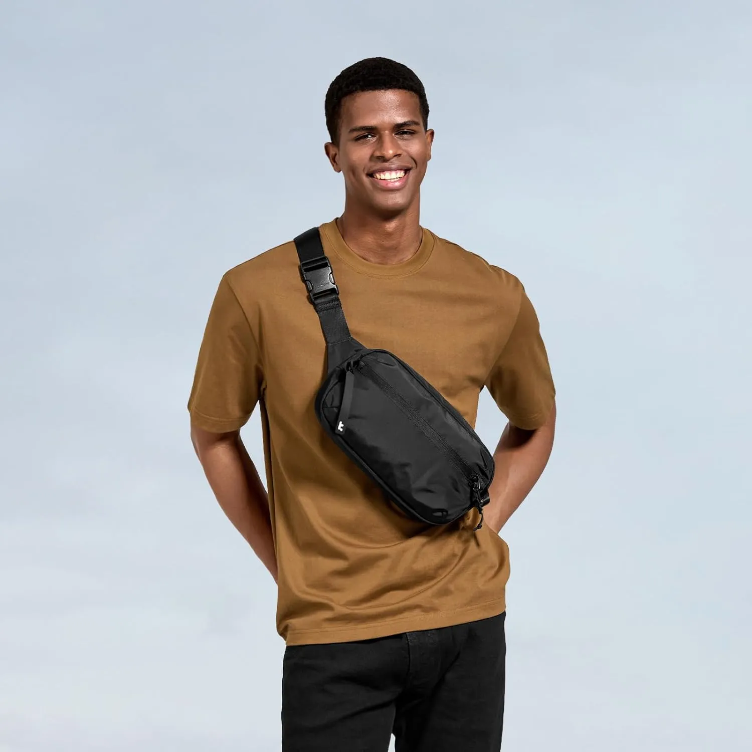 tomtoc 3.5L Sling Bag with RFID Blocking, Crossbody Bag Chest Shoulder Pack for Men and Women, Water-resistant Lightweight Casual Waist Fanny Pack for Travel/Daily Use, for Nintendo Switch 2