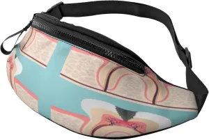 Tooth Anatomy Cut Teeth Fanny Pack, Crossbody Waist Packs for Women Men Waist Bags with Adjustable Strap for Travel Running Hiking Sport