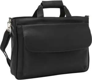 Top-Zip Laptop Brief Tote, Black, One Size