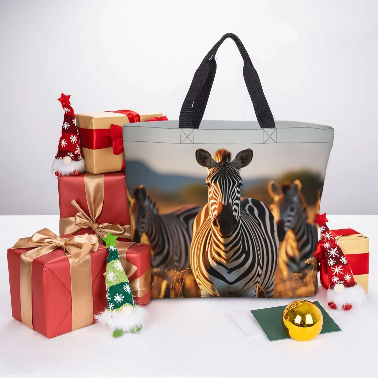 Tote Bag for Women Grocery Bag Reusable Shopping Bag Angry Roaring Lion Handbag Foldable Shoulder Bag