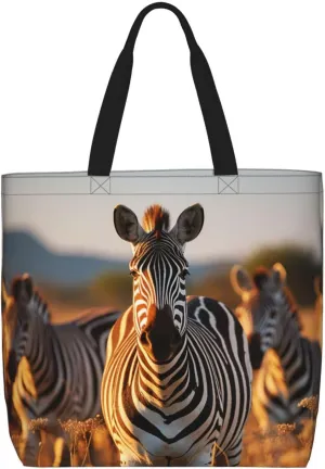 Tote Bag for Women Grocery Bag Reusable Shopping Bag Angry Roaring Lion Handbag Foldable Shoulder Bag