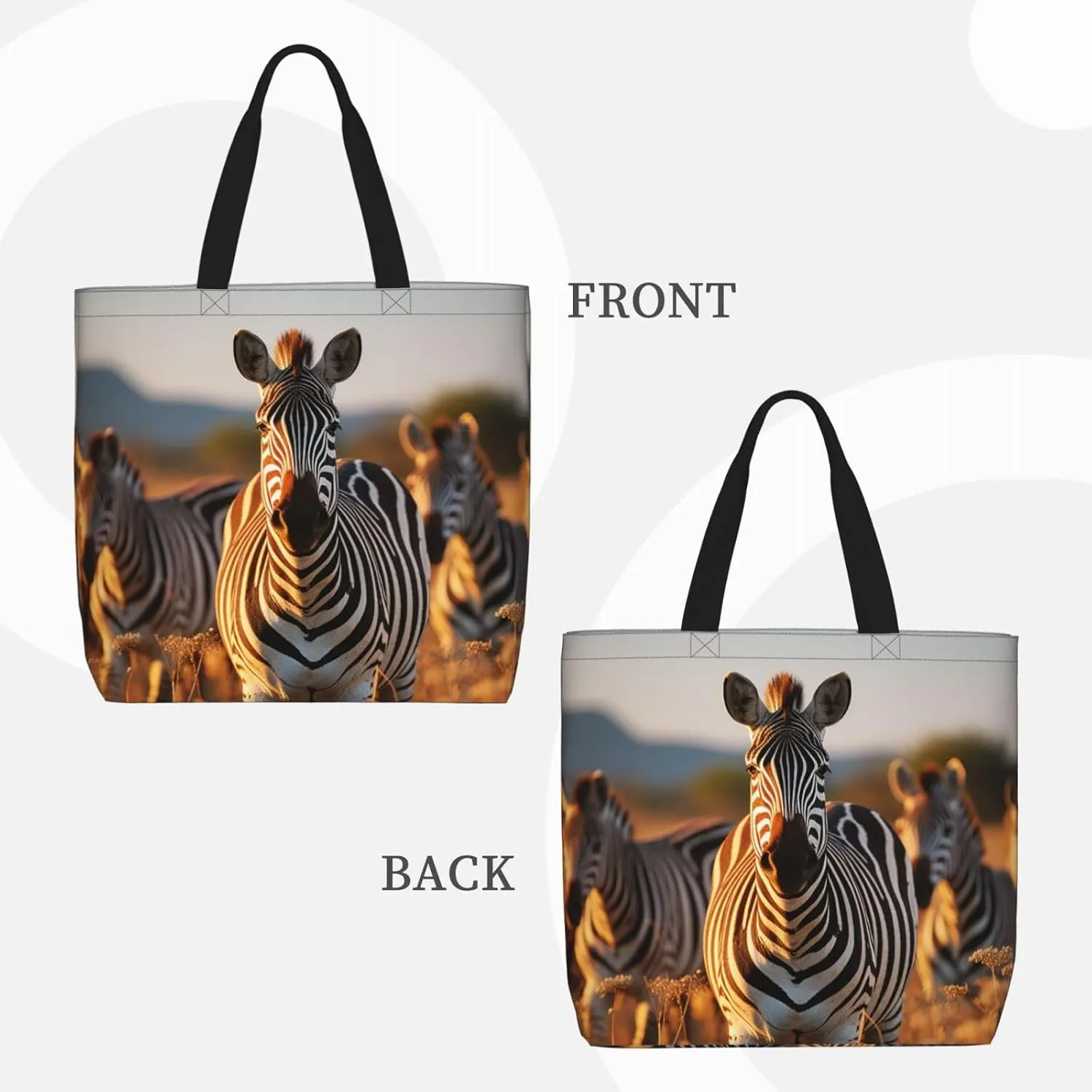 Tote Bag for Women Grocery Bag Reusable Shopping Bag Angry Roaring Lion Handbag Foldable Shoulder Bag