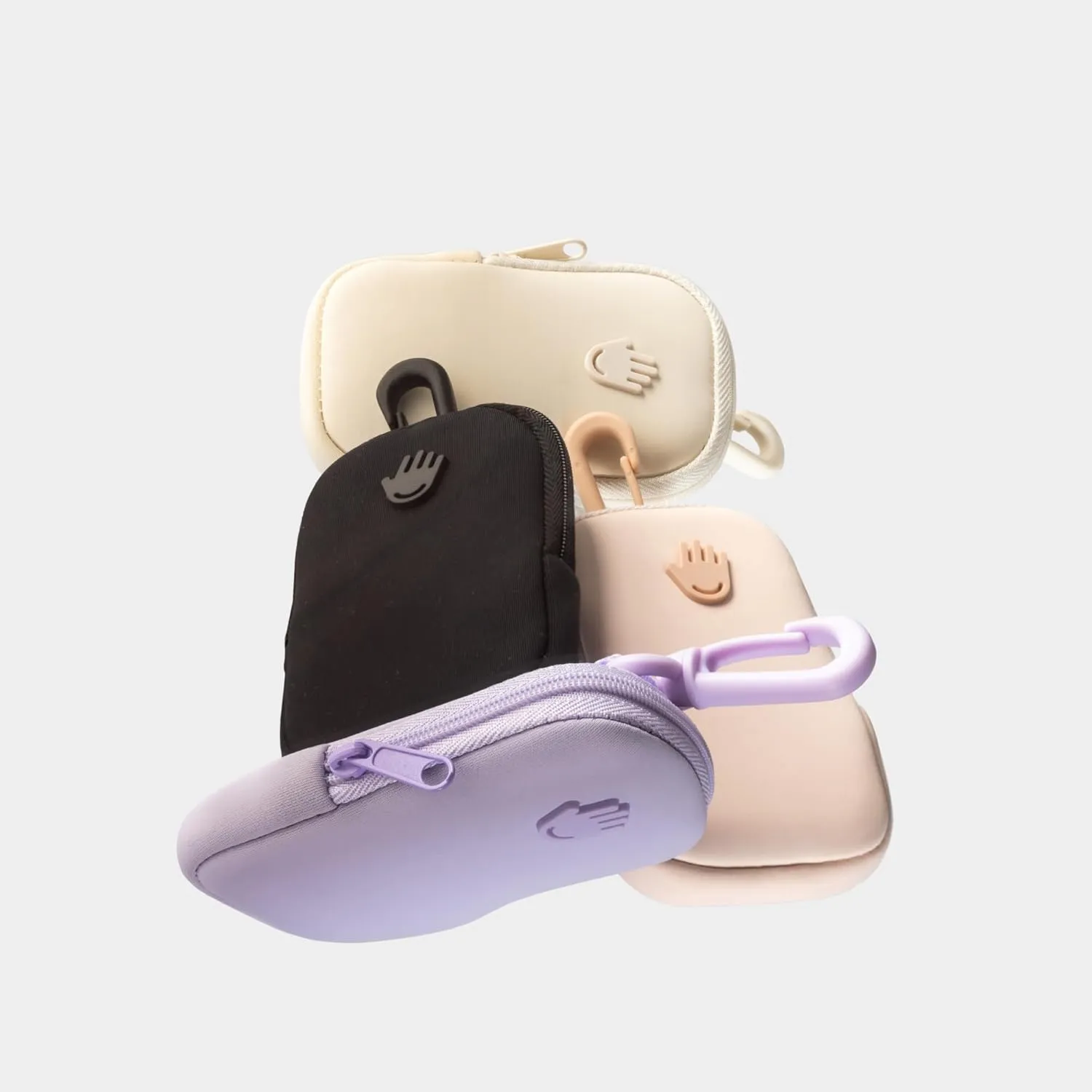 Touchette Zippered Pouch, Attachable Fashion Accessory with Snap Hook for Touchland Hand Sanitizer 1FL OZ., Lilac