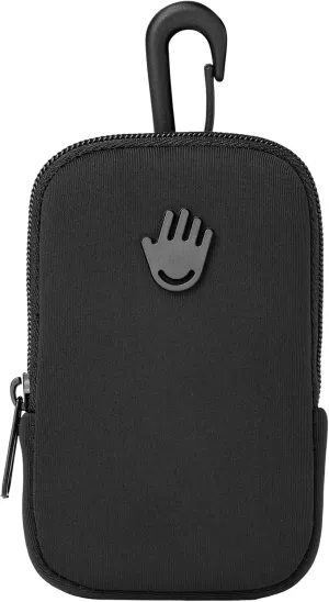 Touchland Touchette Zippered Pouch, Attachable Fashion Accessory with Snap Hook Hand Sanitizer 1FL OZ., Black