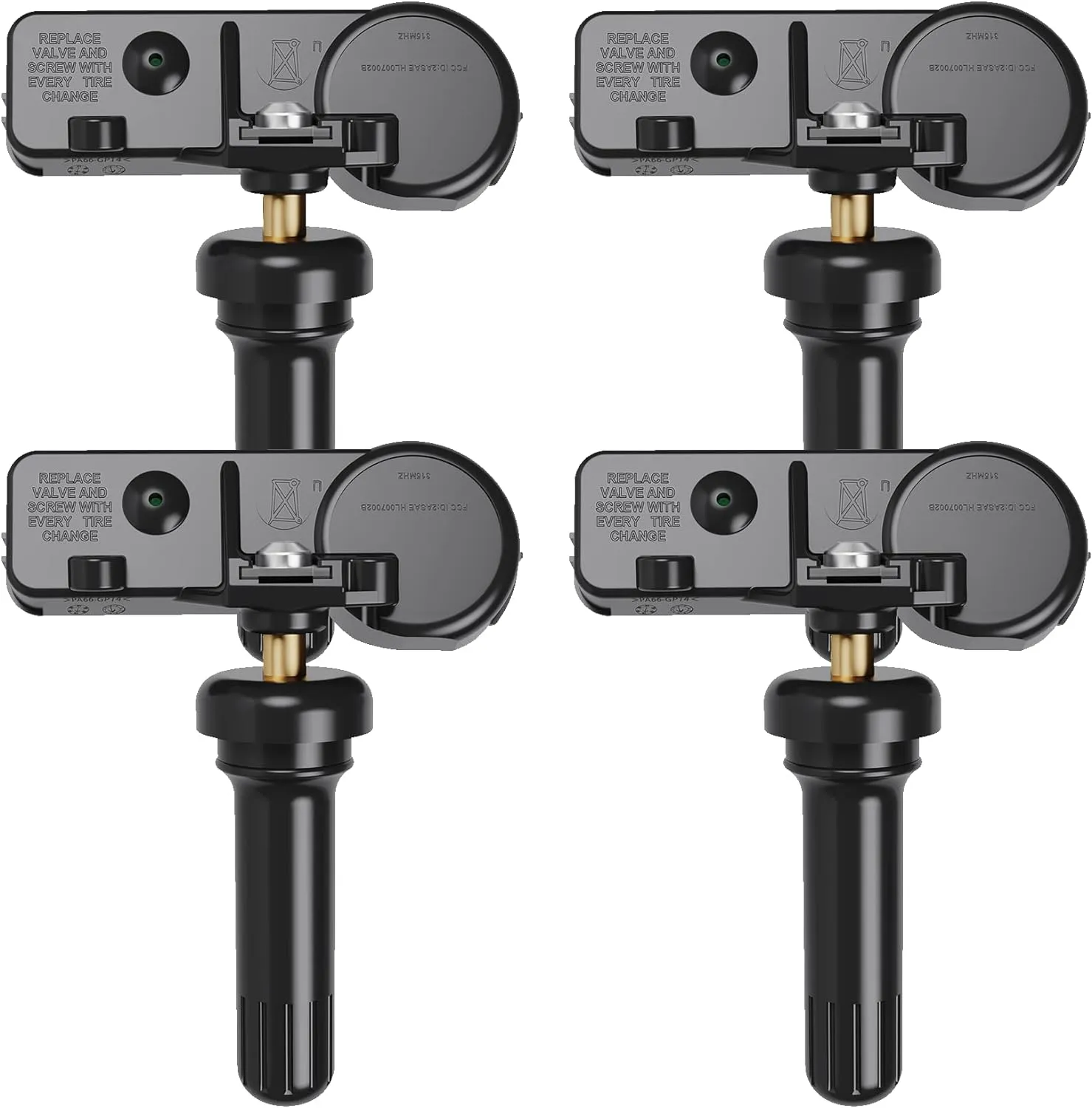 TPMS Sensor, 315Mhz Tire Pressure Monitoring Sensors Compatible with Ford F150.F250.F350.Explorer.Focus.Fusion, Lincoln MKZ, 4 PCS Replaces#DE8T-1A180-AA 9L3Z-1A189-A TPMS12