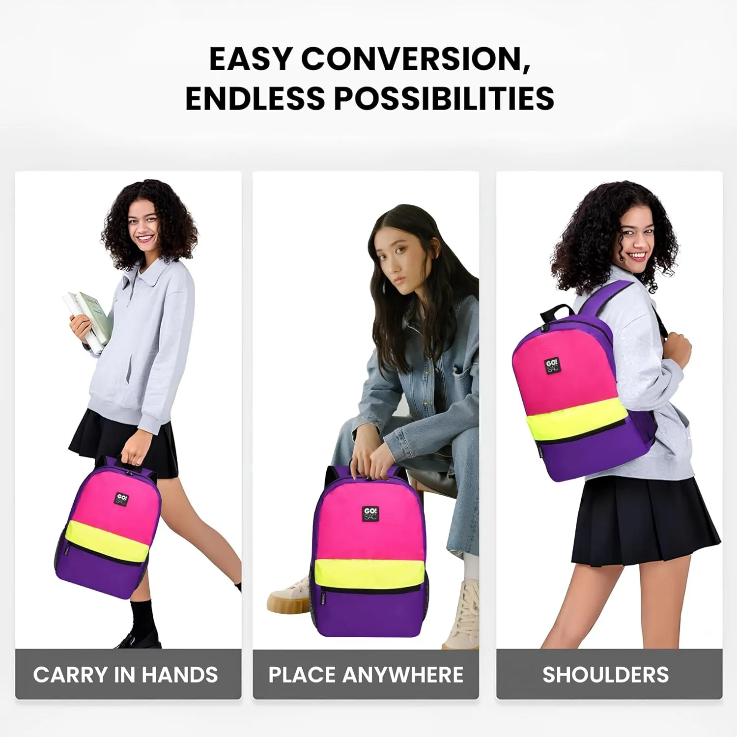 Travel Backpack Spacious for Books and Laptops Comfortable Adjustable Straps Zip-around Closure Bottle Pockets 17Inch