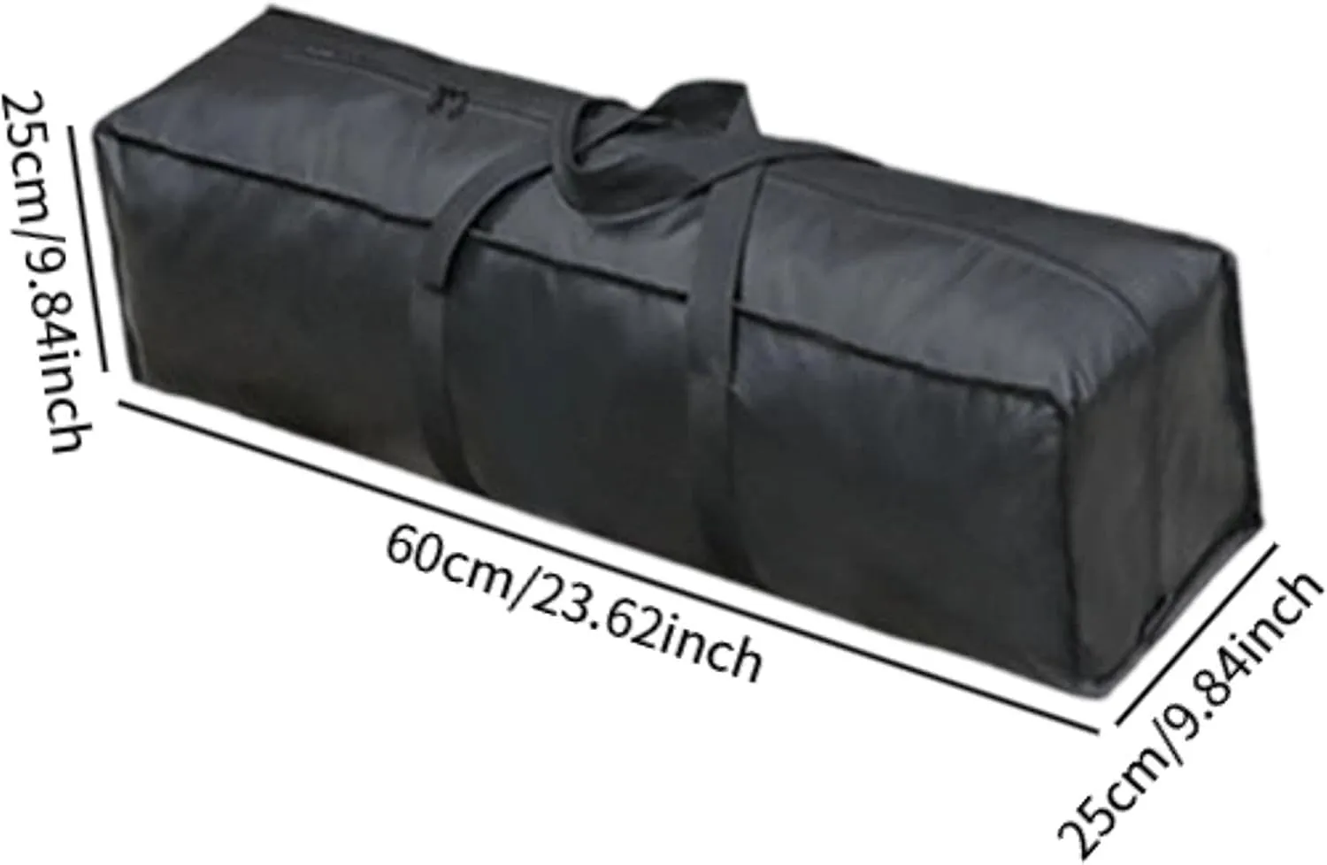 Travel Duffel Bag Water Resistant Heavy Duty Zippered Convenient Long Luggage Bag Large Sports Equipment Storage for Tripod, 60cmx25cmx25cm