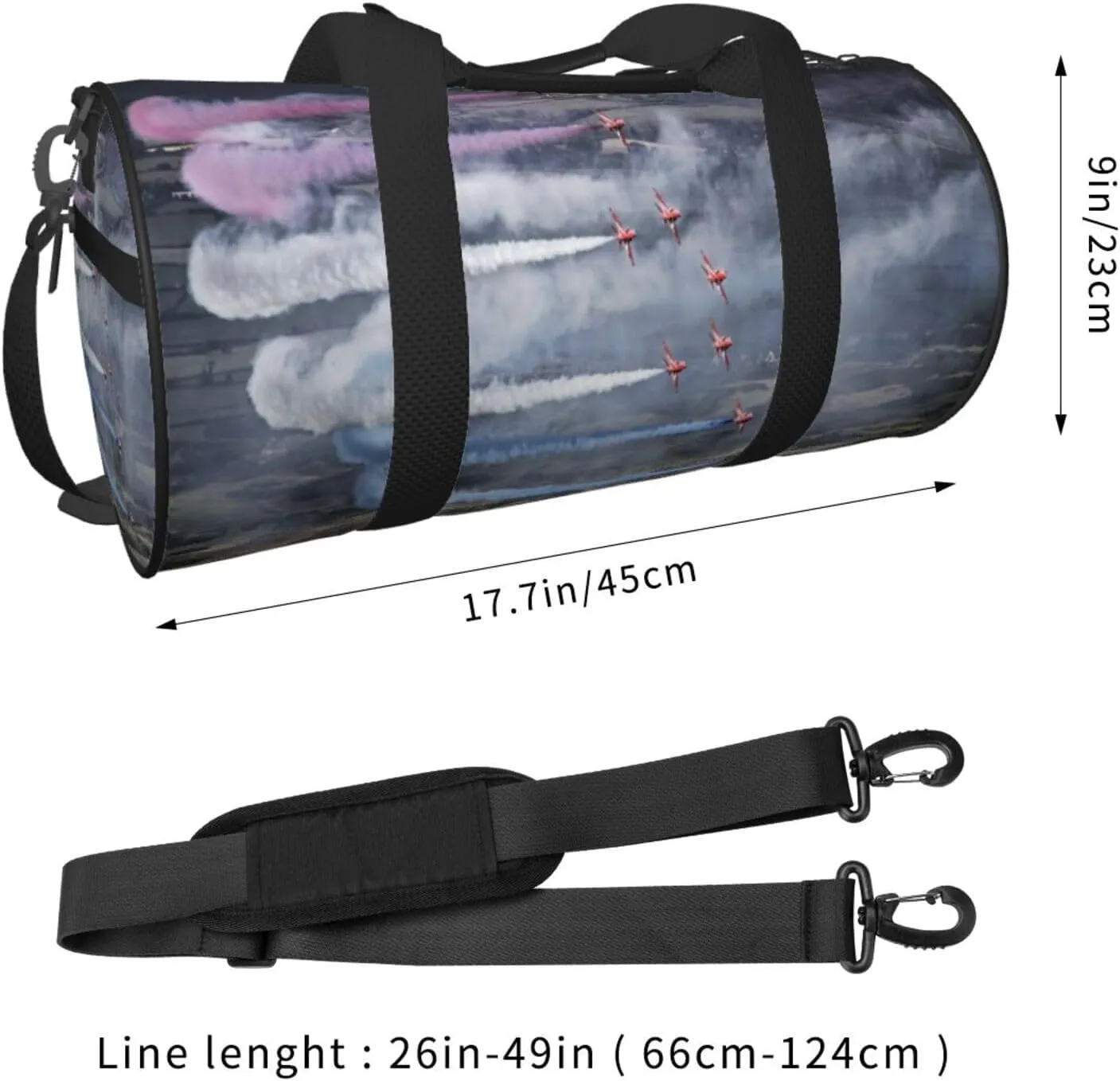 Travel Duffle Bag for Men Women, Airplane Aircraft Jet Duffle Bags for Sport Gym Overnight Luggage