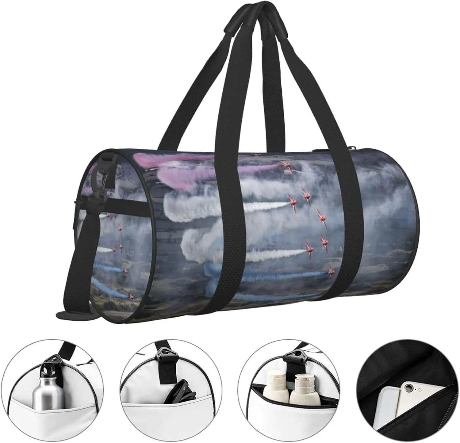 Travel Duffle Bag for Men Women, Airplane Aircraft Jet Duffle Bags for Sport Gym Overnight Luggage
