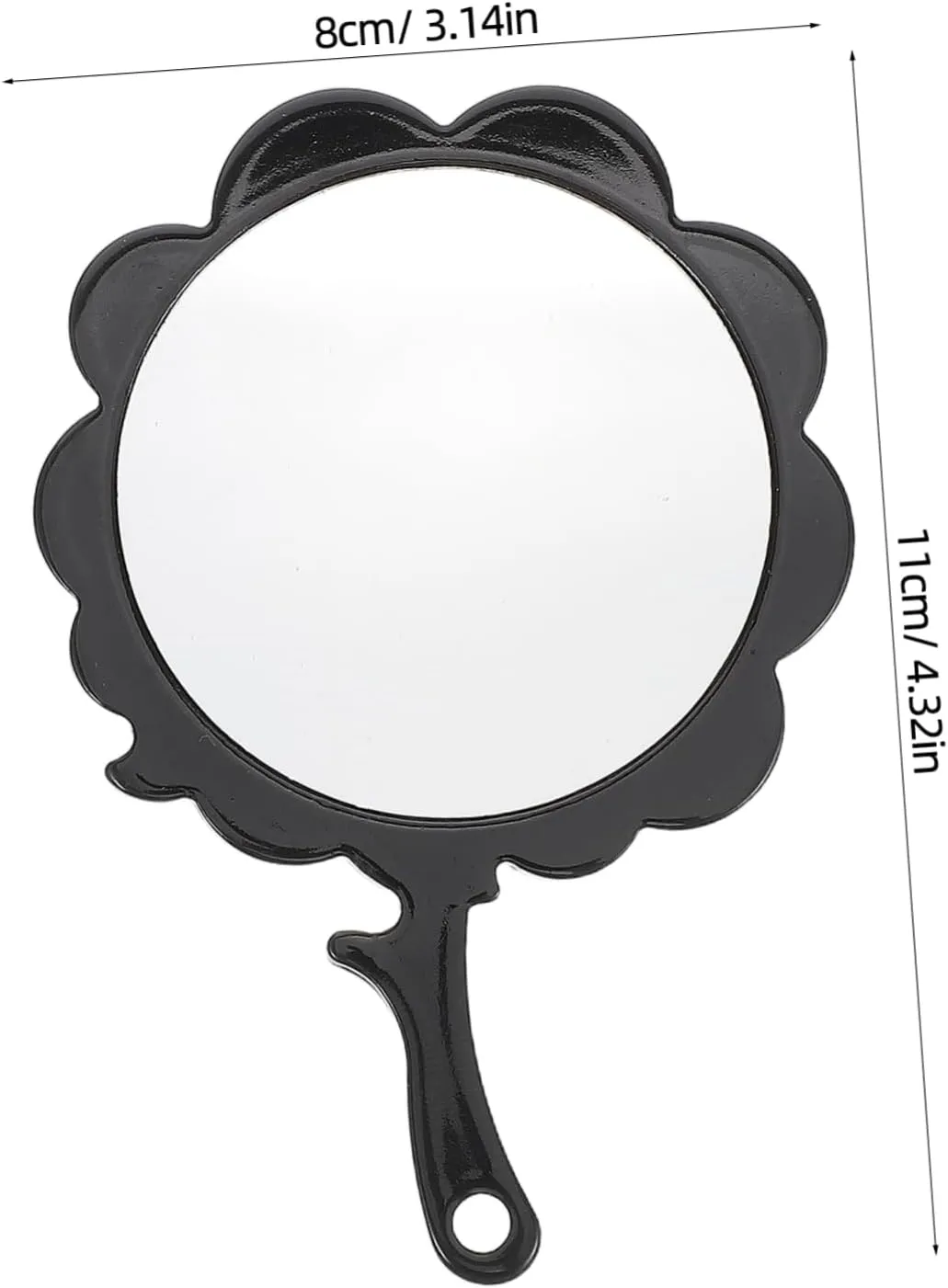 Tree-Shaped Rhinestone Mini Compact Mirror Portable Handheld Acetate Beauty Mirror for Travel for Girls Women