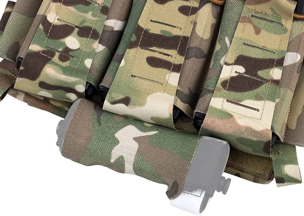 Triple 5.56 Mag Pouch with Utility Bag,Hook-and-Loop Tactical Placard for Rifle Magazines & Pistol Magazines