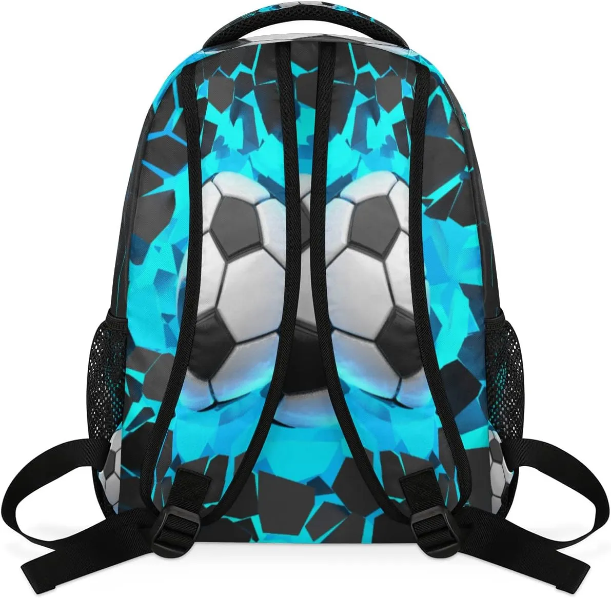 TropicalLife 3D Light Wall Football Larger Backpack School Bookbag for Kids Boys Girl,Sport Ball Travel Laptop Backpacks Book Bag Hiking Camping Daypack