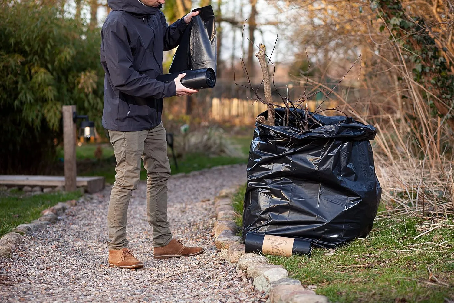 TSP Heavy Duty Bin Bags 240 L - Made from at least 90% Post-Consumer Waste (PE) - Blue Angel Certified - Pack of 10 - Extremely Tear-Resistant (70 μm) - 1000 x 1250 mm - Ideal for Renovation and