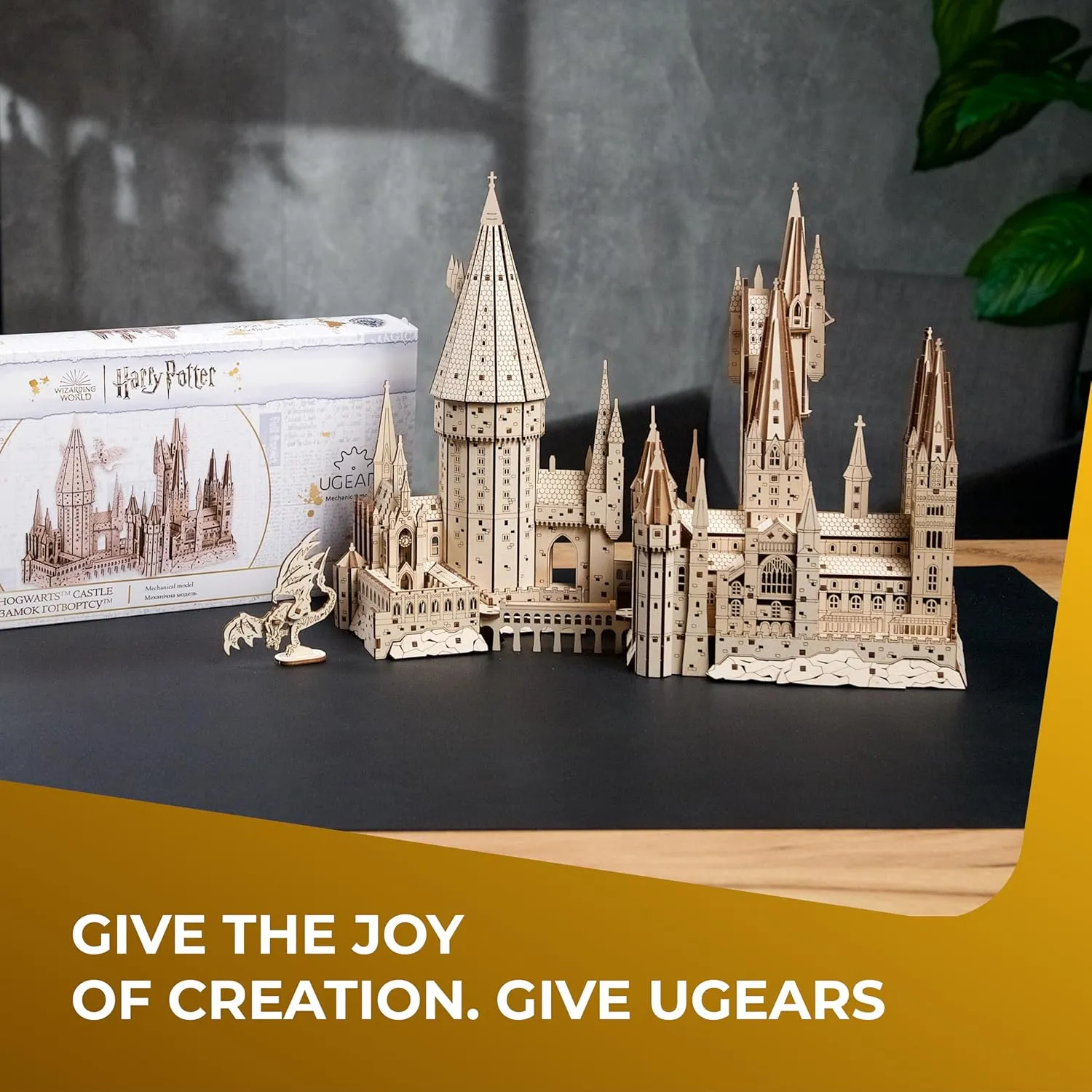 UGEARS Harry Potter Hogwarts Castle Building Blocks for Adults - Harry Potter Wooden Puzzle for Teens - 3D Jigsaw Puzzles for Adults - Harry Potter Castle Model