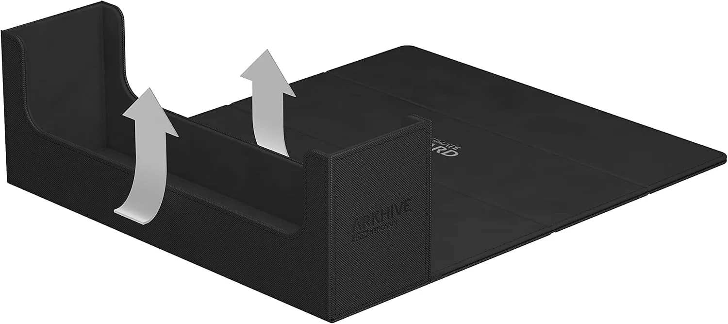 Ultimate Guard Arkhive 400 , Deck Case for 400 Double-Sleeved TCG Cards, Black, Compatible with Boulders, Magnetic Closure & Microfiber Inner Lining