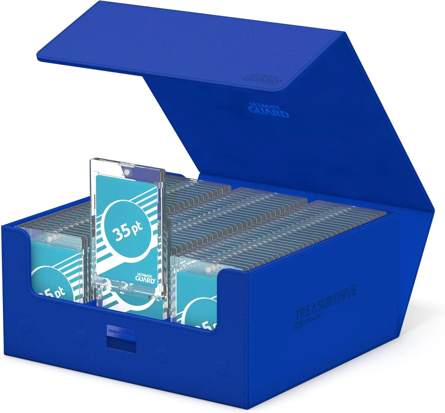 Ultimate Guard Treasurehive 90 , Magnetic Case for 90 Magnetic Card Cases (35pt) or Over 370  Toploaders, Blue, Magnetic Closure & Snaplock Mechanism…