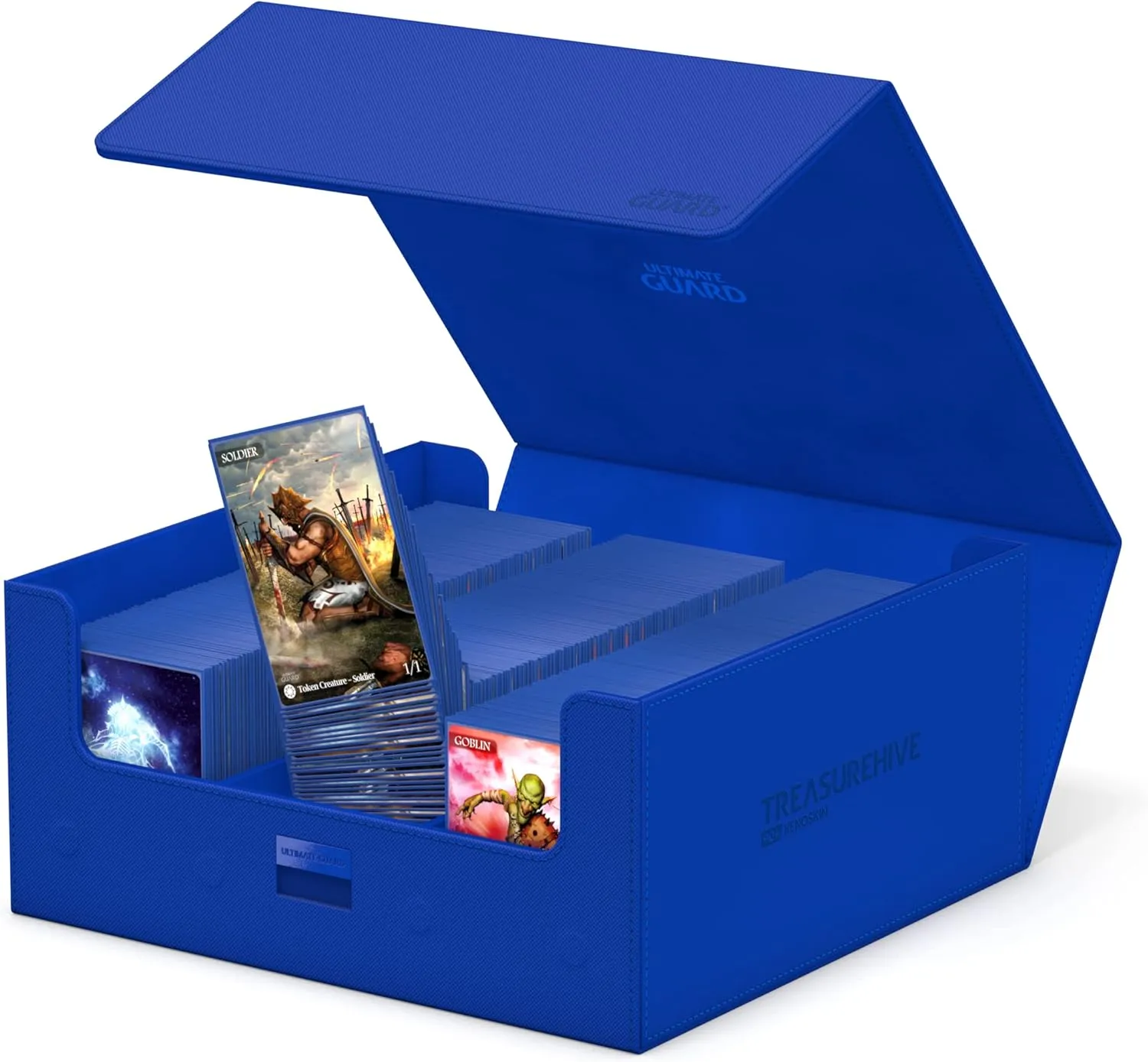 Ultimate Guard Treasurehive 90 , Magnetic Case for 90 Magnetic Card Cases (35pt) or Over 370  Toploaders, Blue, Magnetic Closure & Snaplock Mechanism…