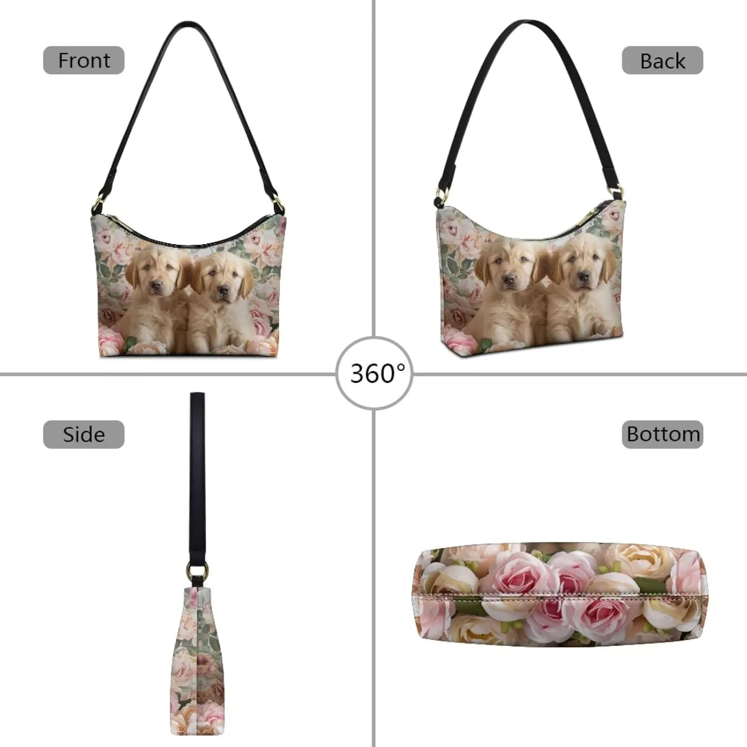 Underarm Shoulder Bag for Women Clutch Purse Handbag Pu Leather Tote Hobo Bag with Zipper Closure