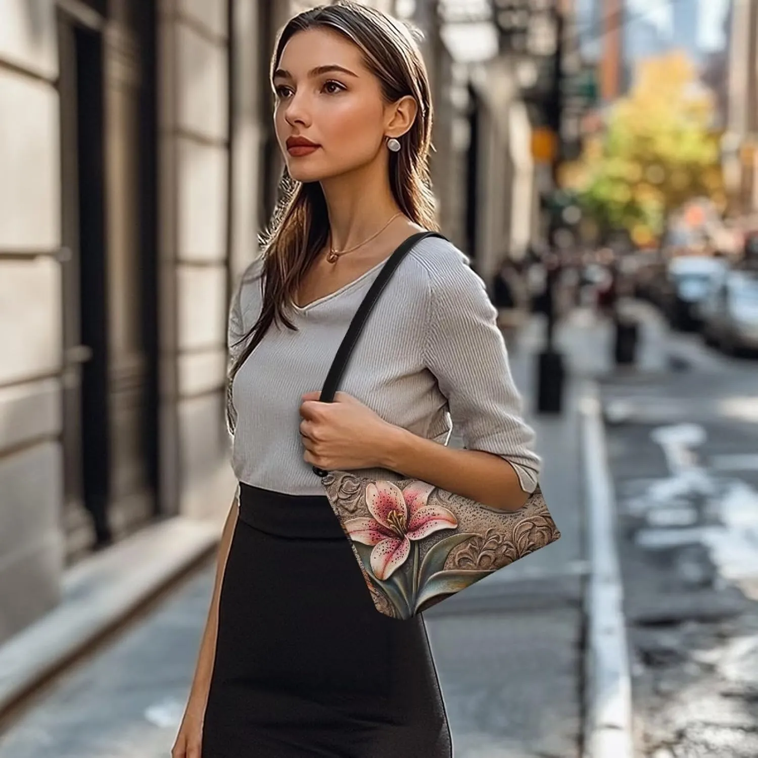 Underarm Shoulder Bag for Women Clutch Purse Handbag Pu Leather Tote Hobo Bag with Zipper Closure