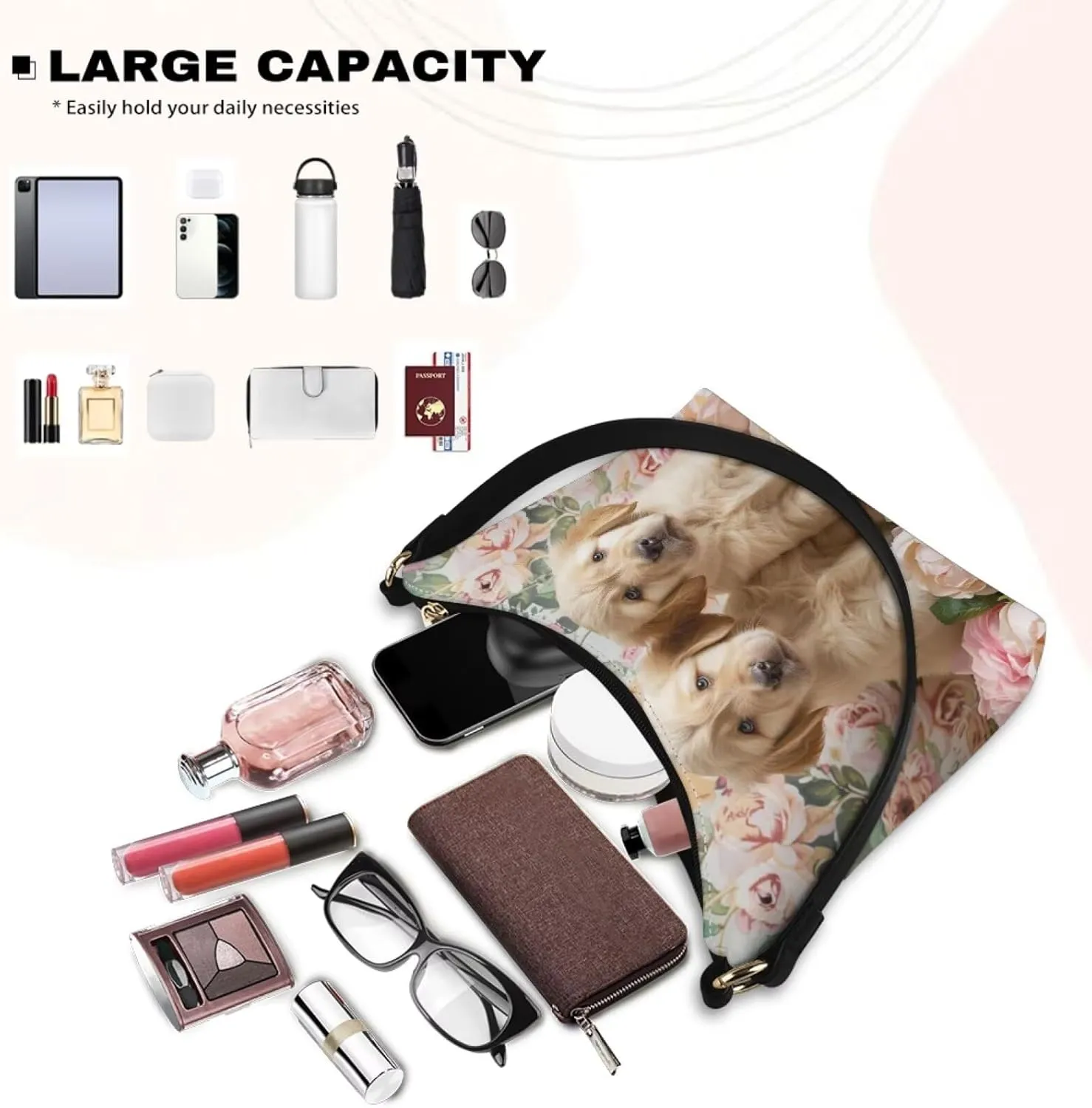 Underarm Shoulder Bag for Women Clutch Purse Handbag Pu Leather Tote Hobo Bag with Zipper Closure