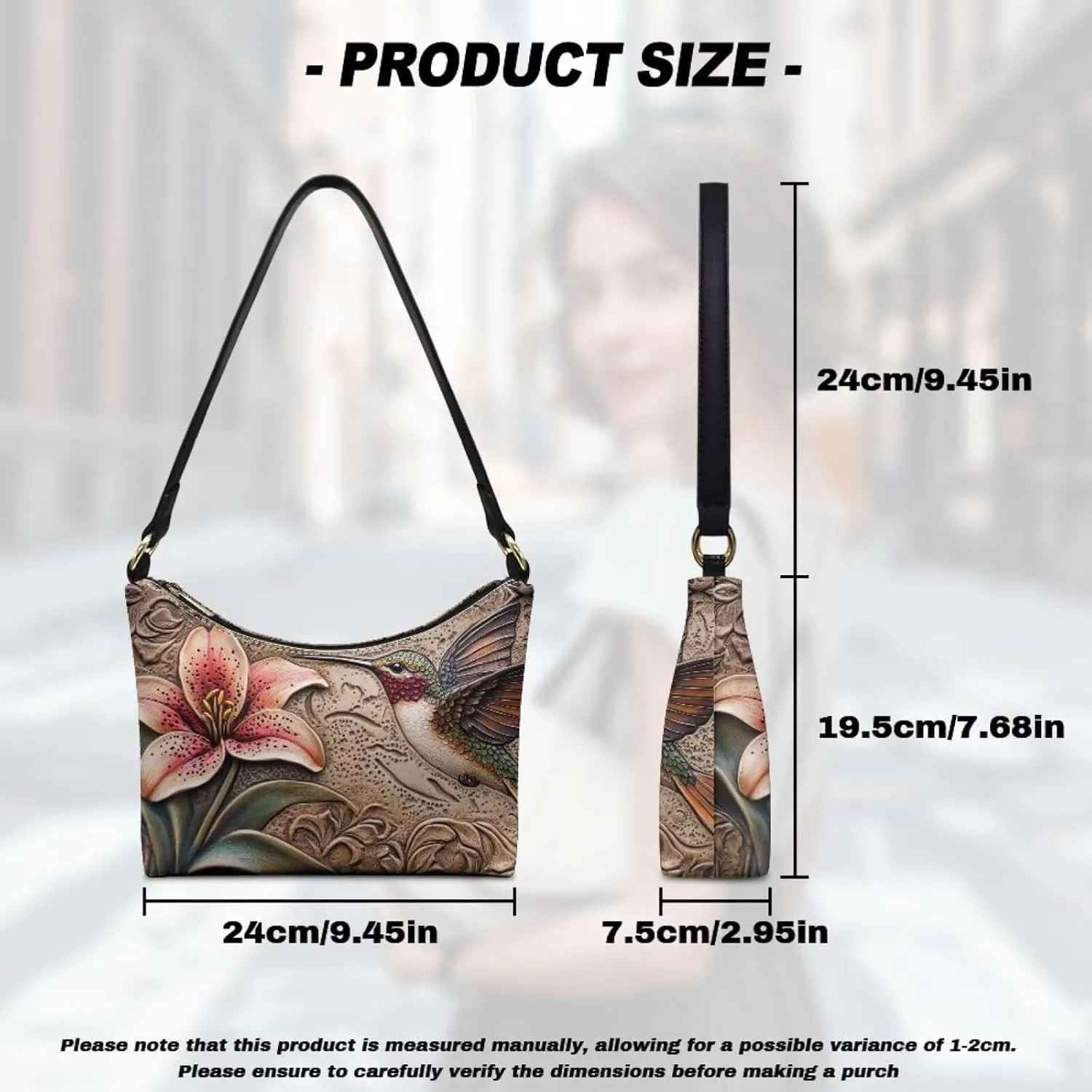 Underarm Shoulder Bag for Women Clutch Purse Handbag Pu Leather Tote Hobo Bag with Zipper Closure