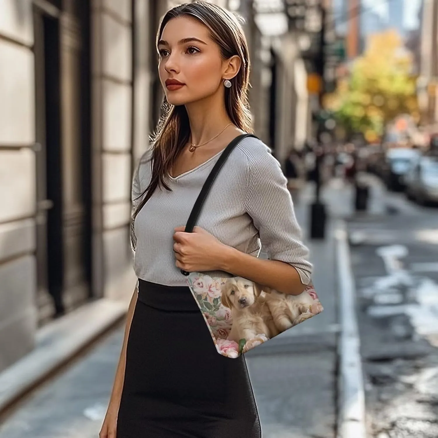 Underarm Shoulder Bag for Women Clutch Purse Handbag Pu Leather Tote Hobo Bag with Zipper Closure