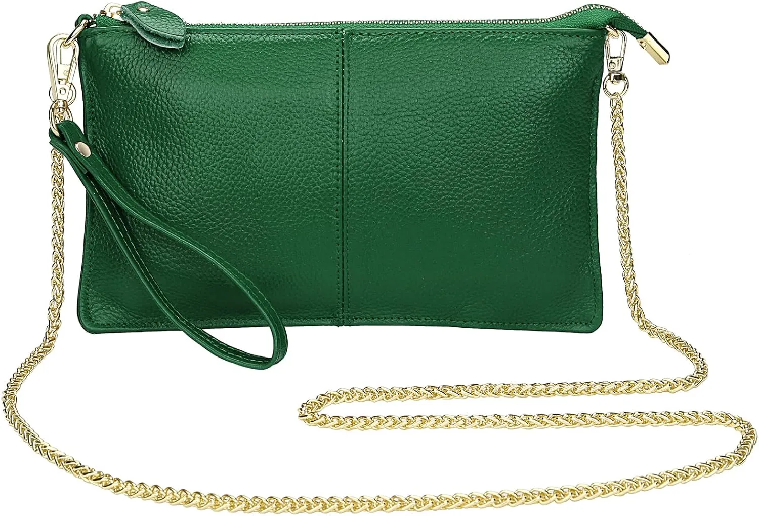 Uromee Wristlet Wallet Clutch Purses for Women Genuine Leather Crossbody Bag Handbag with Detachable Shoulder Chain