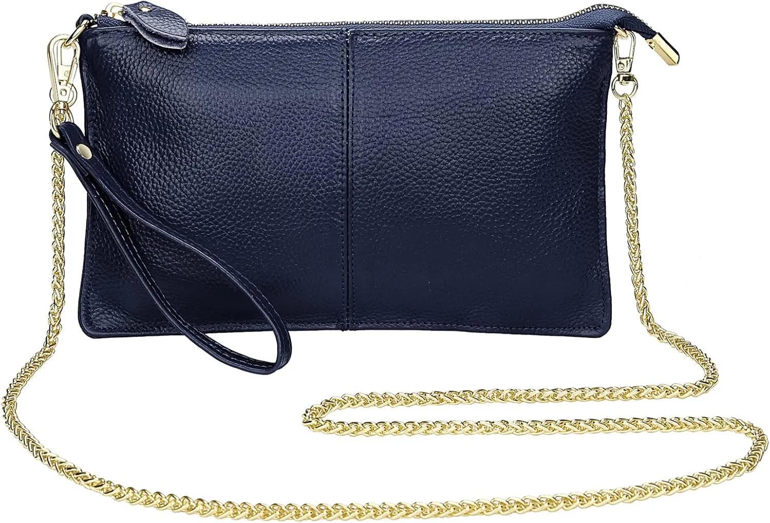 Uromee Wristlet Wallet Clutch Purses for Women Genuine Leather Crossbody Bag Handbag with Detachable Shoulder Chain