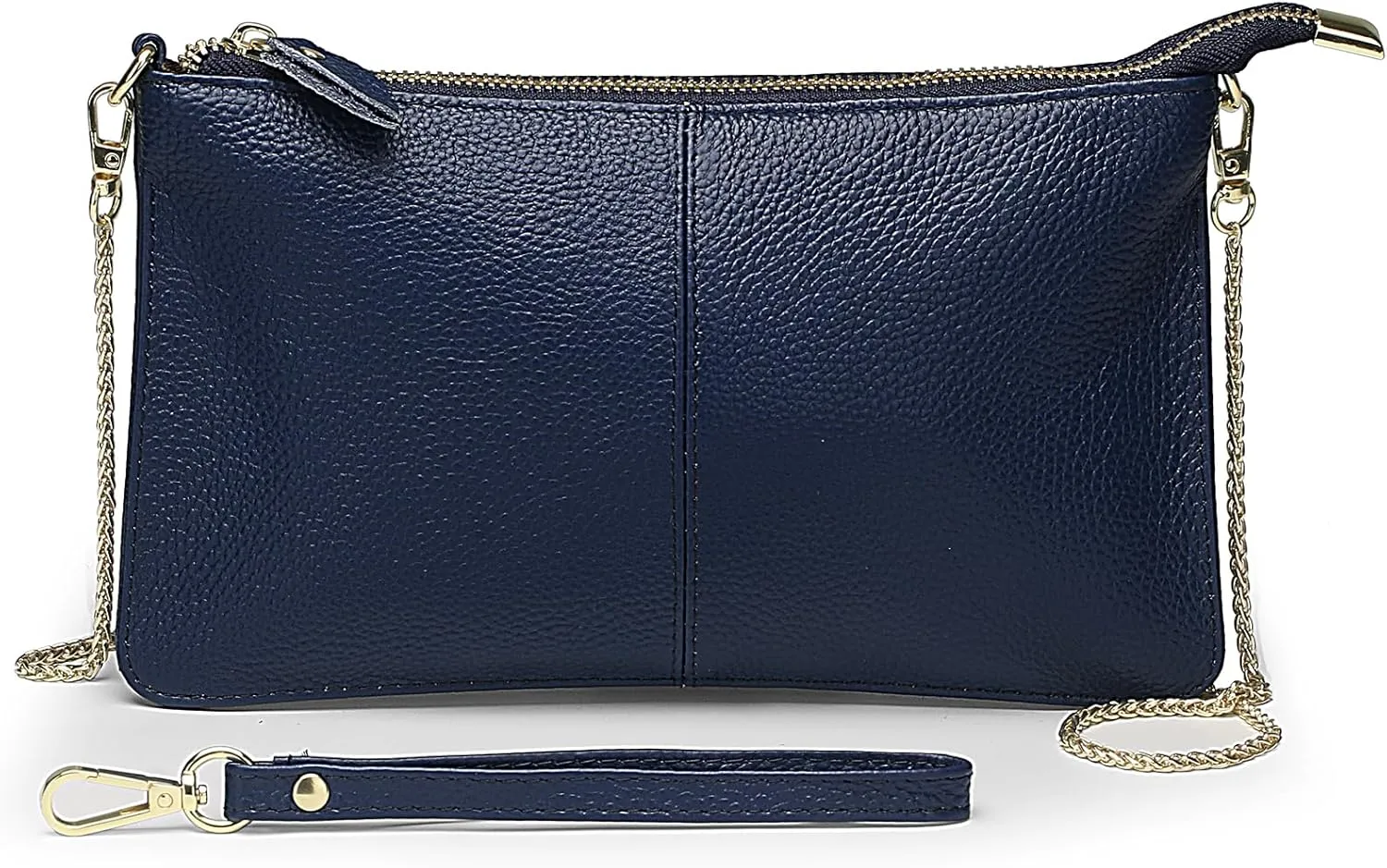 Uromee Wristlet Wallet Clutch Purses for Women Genuine Leather Crossbody Bag Handbag with Detachable Shoulder Chain