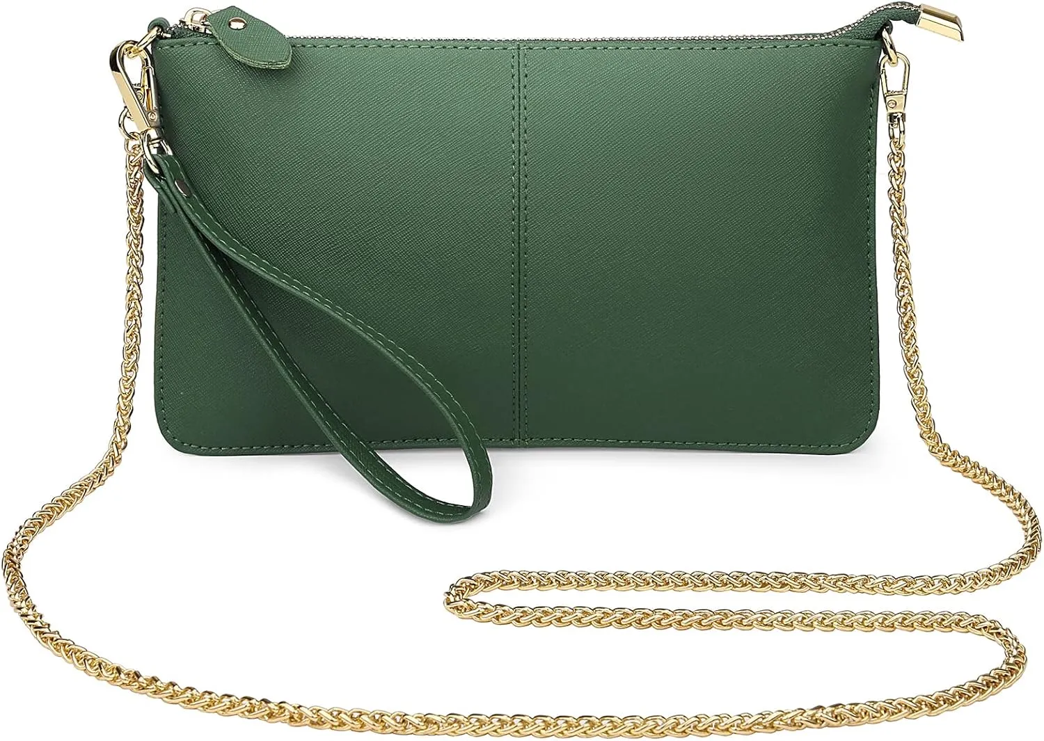 Uromee Wristlet Wallet Clutch Purses for Women Genuine Leather Crossbody Bag Handbag with Detachable Shoulder Chain