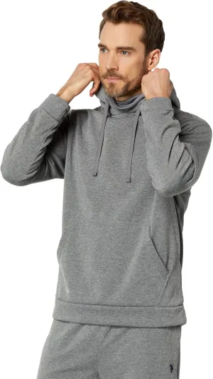 U.S. POLO ASSN. Popover Mask Hoodie Campus Heather Grey SM