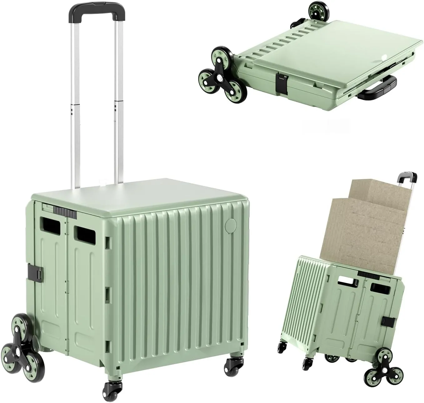 Utility Cart Foldable 65L Capacity: Heavy-Duty Teacher Organization for Classroom & Supplies