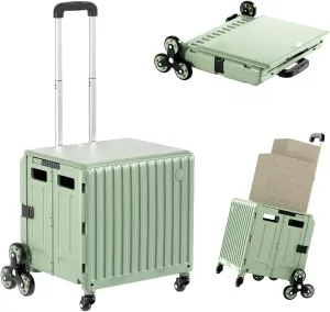 Utility Cart Foldable 65L Capacity: Heavy-Duty Teacher Organization for Classroom & Supplies