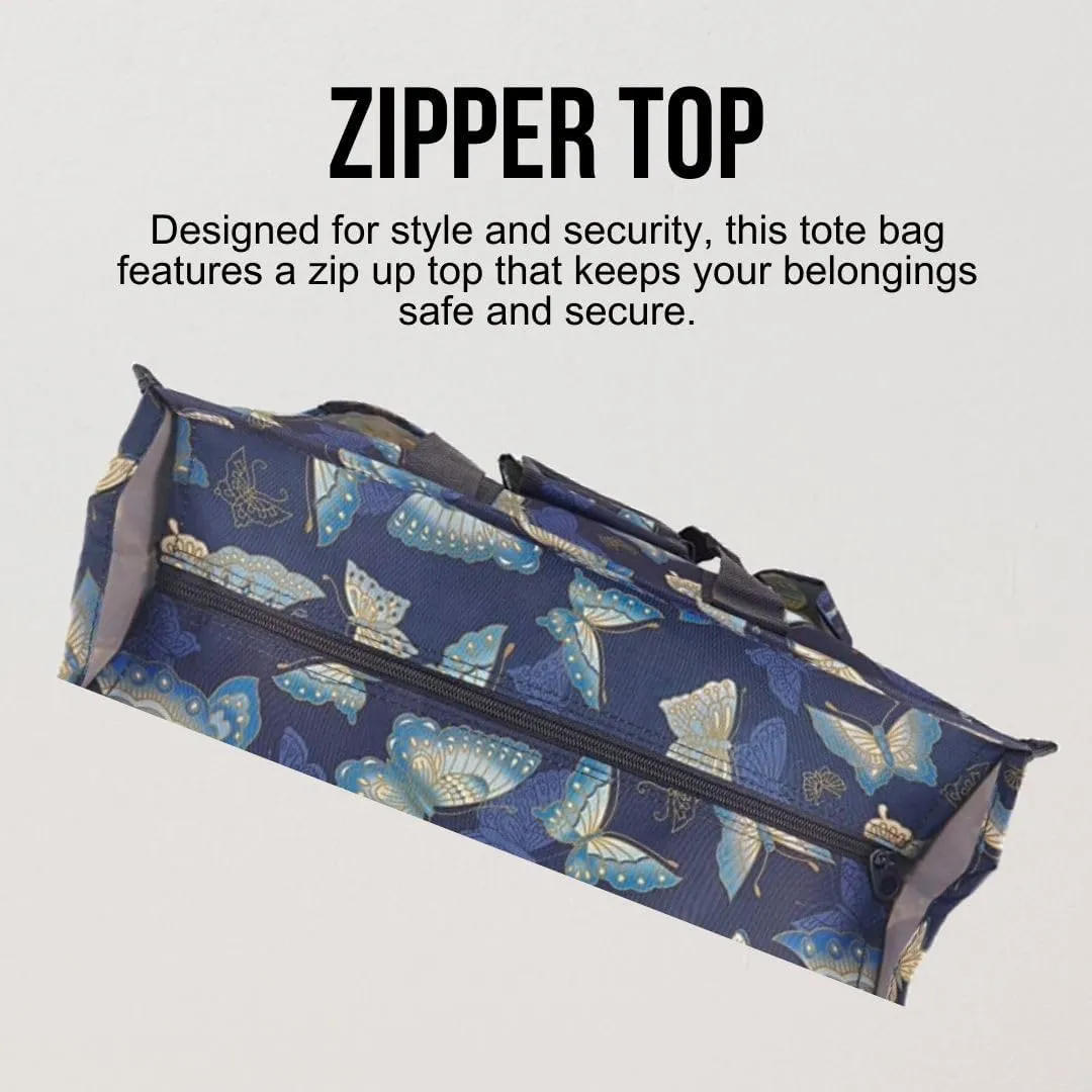 Utility Tote Bag with Zipper Top - Large Multipurpose Tote Organizer Bag
