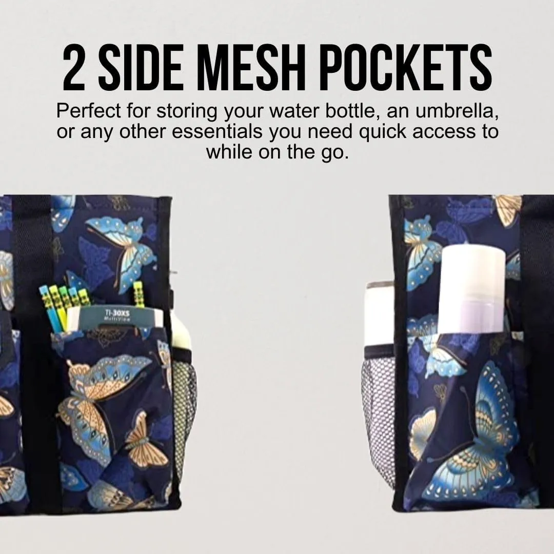 Utility Tote Bag with Zipper Top - Large Multipurpose Tote Organizer Bag