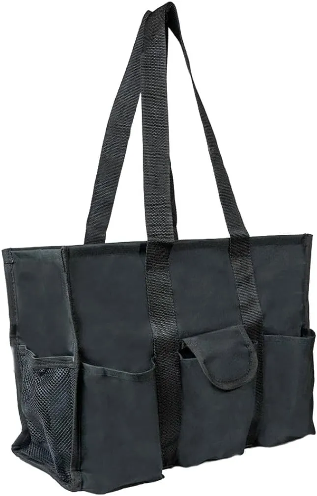 Utility Tote Bag with Zipper Top - Large Multipurpose Tote Organizer Bag