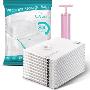 vacuum storage bag medium (10 Pack) 28 X 20 Inch Vacuum Storage Bags vacuum packing bags for travel for Clothes, Quilts, Blankets, Pillows, Travel Hand Pump Included